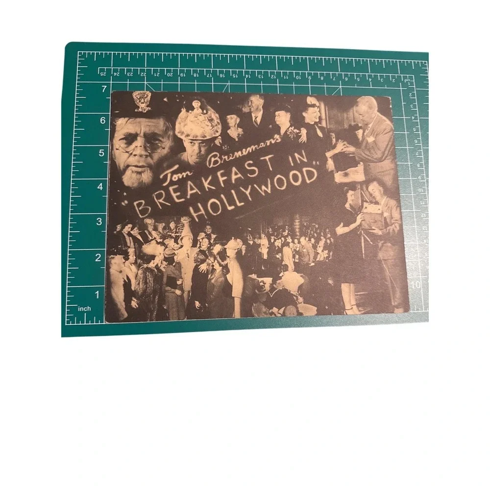Breakfast in Hollywood Souvenir‎ Oversized Postcard Autograph Jack McElroy 1940s